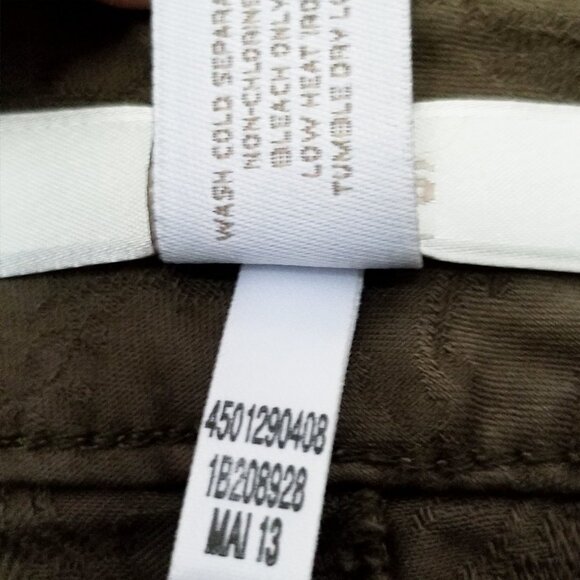 Chico's Jacquard 5 Pocket Ankle Pants in Sherwood Olive Women's 2.5 US 14 Green - Picture 8 of 16